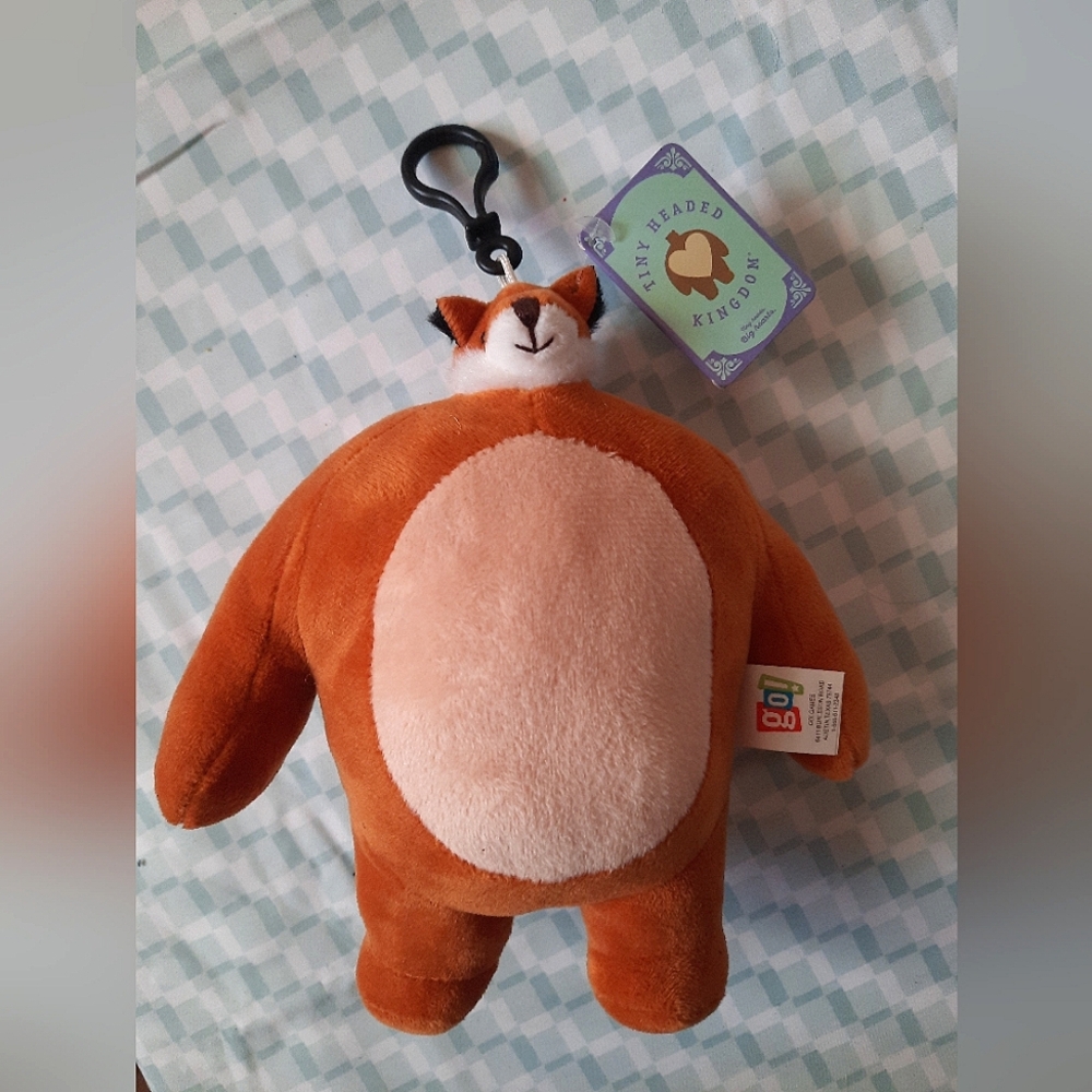 Tiny Headed Kingdom Bagstock Fox Plush Keychain